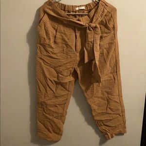 Mango suit brown bow pants